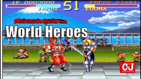 Detonando geral em "World Heroes" para o SNES