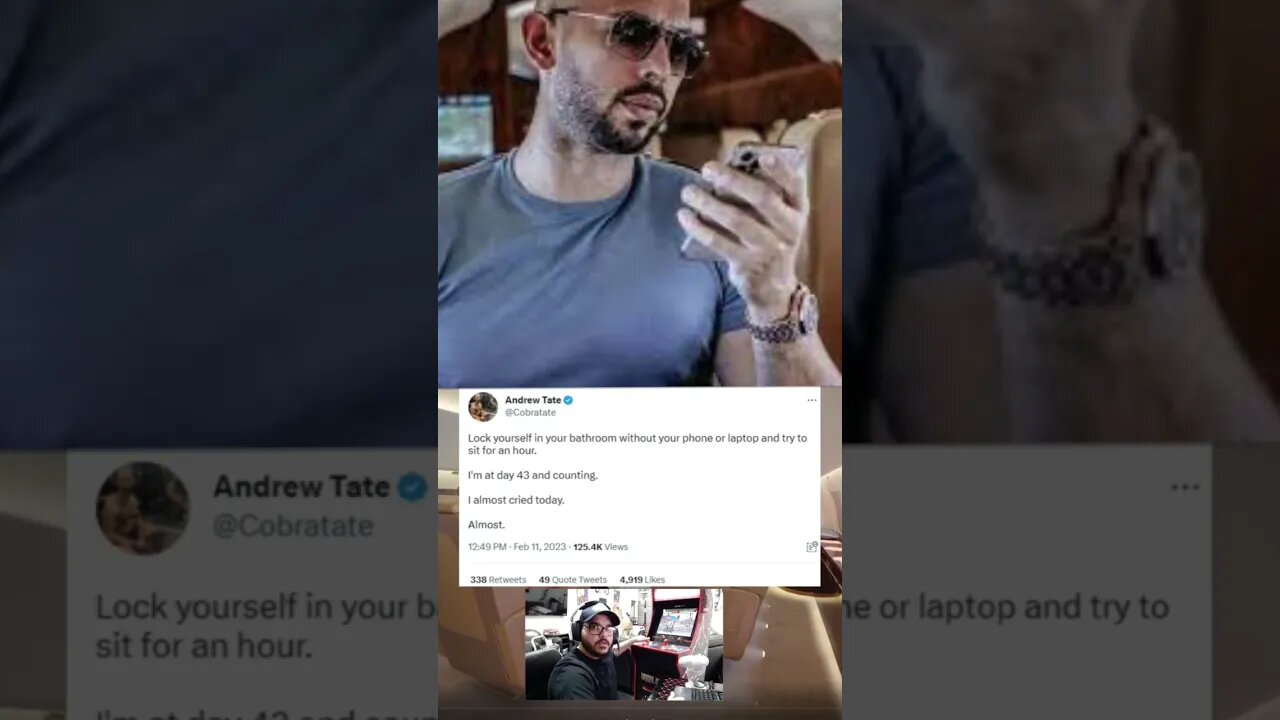 Andrew Tate Says he Almost Cried wtf 😠#andrewtate