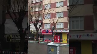 VIDEO Moment when a building collapses in Şanlıurfa, Turkey, after a strong earthquake. - -