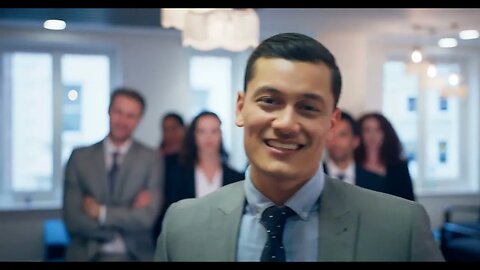 cu portrait of businessman standing in front of colleagues in office covent garden SBV 338342289 HD
