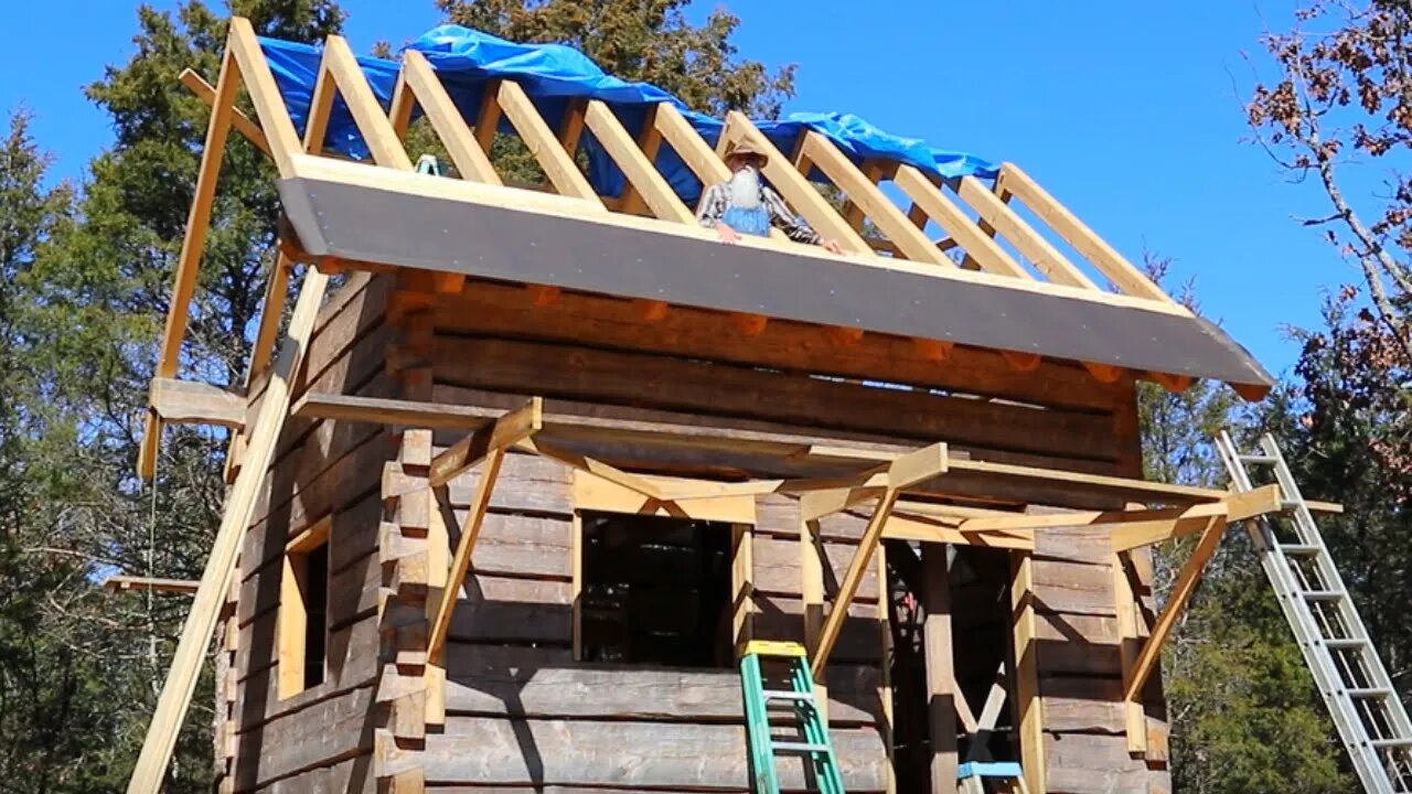 Roof Decking - Dovetail Log Cabin (Ep 42)