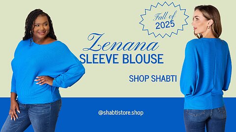 Zenana Curvy+ Round Neck Batwing Sleeve Blouse💙