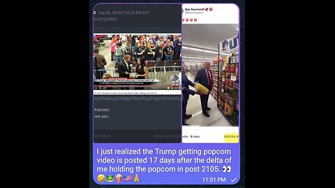 🍿 My Q Delta Post 2105 Was 17 Days Before Scavino Posted Today!!