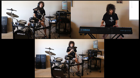John Lennon - Imagine (Keyboard-Drum-Vocal Cover)