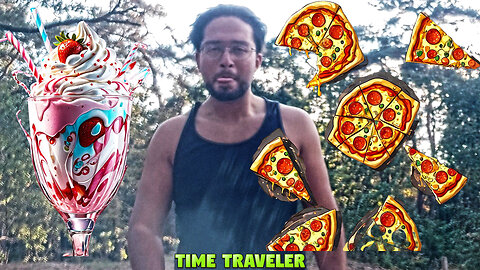 TIME TRAVELER TRIES PIZZA & MILKSHAKE FOR THE 1ST TIME