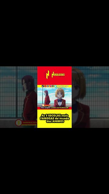 ⭐️ SHORTS ! Confira as 5 ESCOLAS mais FAMOSAS do mundo dos ANIMES! #shorts
