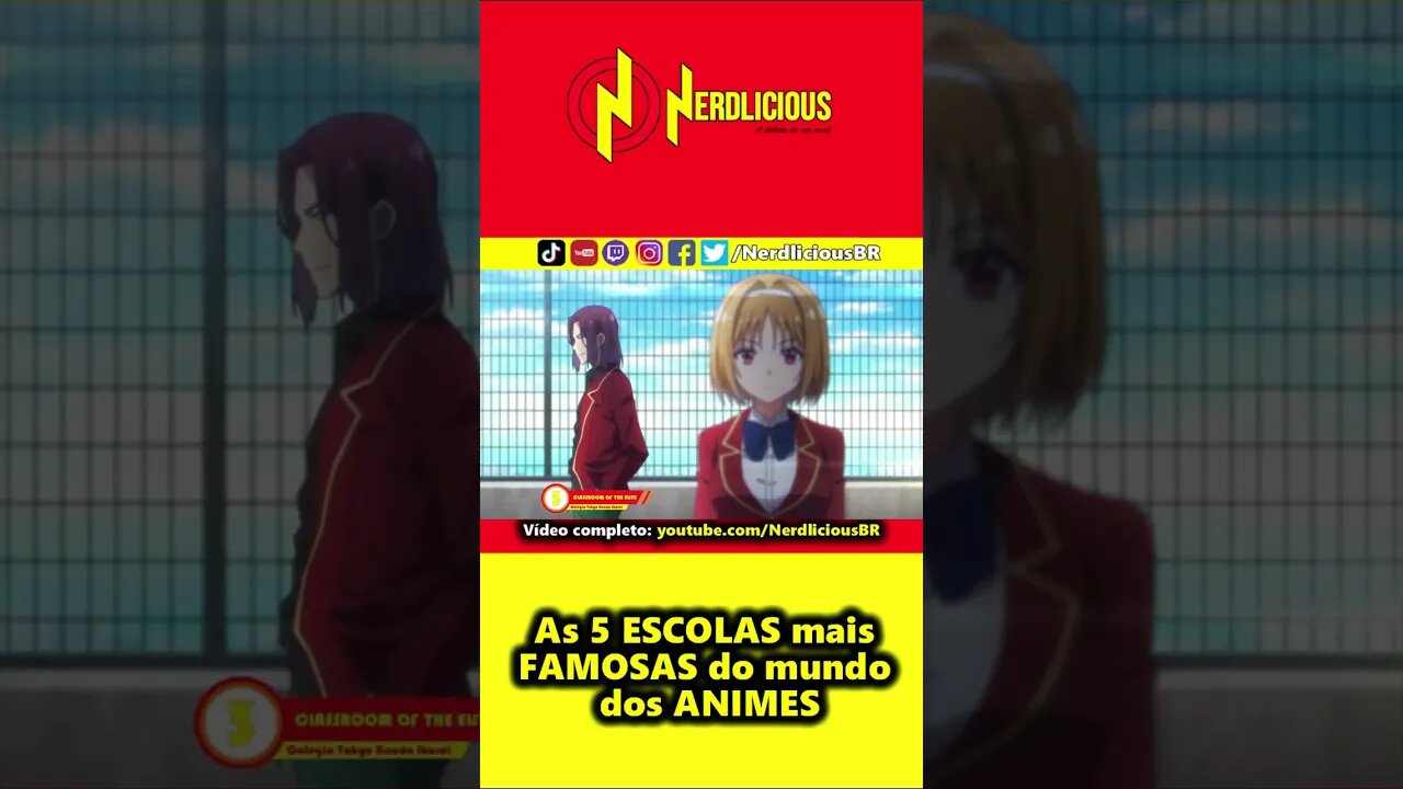 ⭐️ SHORTS ! Confira as 5 ESCOLAS mais FAMOSAS do mundo dos ANIMES! #shorts