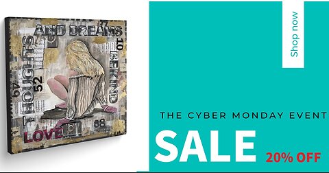 CYBER MONDAY FLASH SALE ✨ Exclusive Savings on 'Thoughts and Dreams' Canvas Art ✨