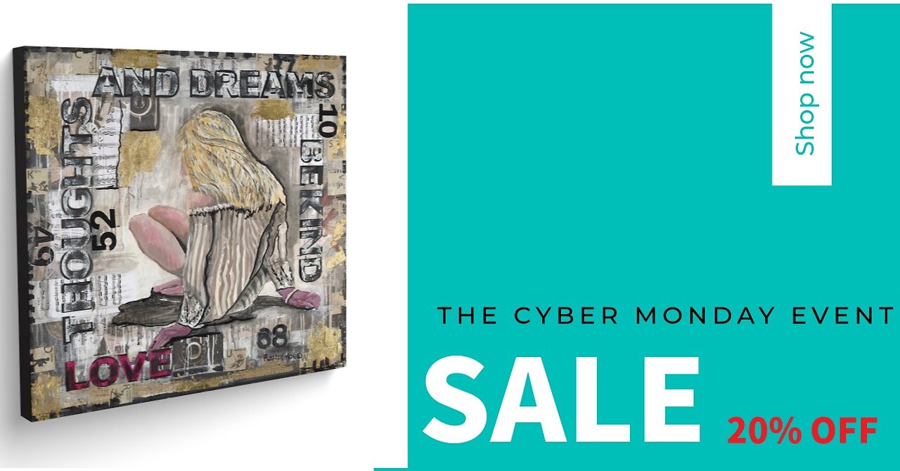 CYBER MONDAY FLASH SALE ✨ Exclusive Savings on 'Thoughts and Dreams' Canvas Art ✨