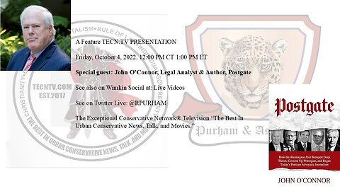 Special guest: John O'Connor, Legal Analyst & Author, Postgate