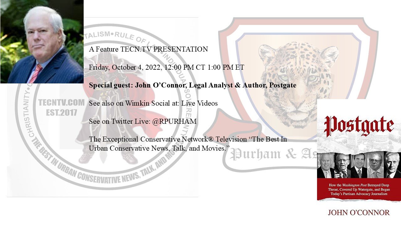 Special guest: John O'Connor, Legal Analyst & Author, Postgate