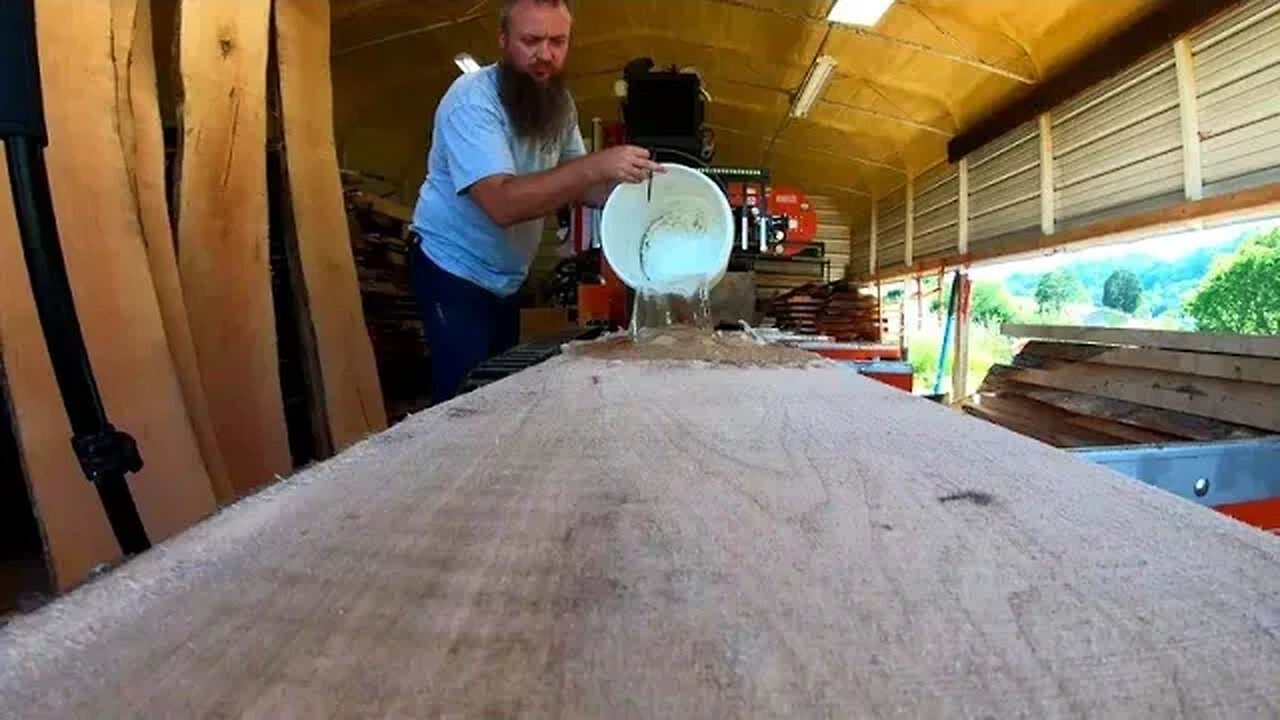 Ever See A Butternut Log On A Sawmill? This One Is Worth A Look, Appalachian Gold