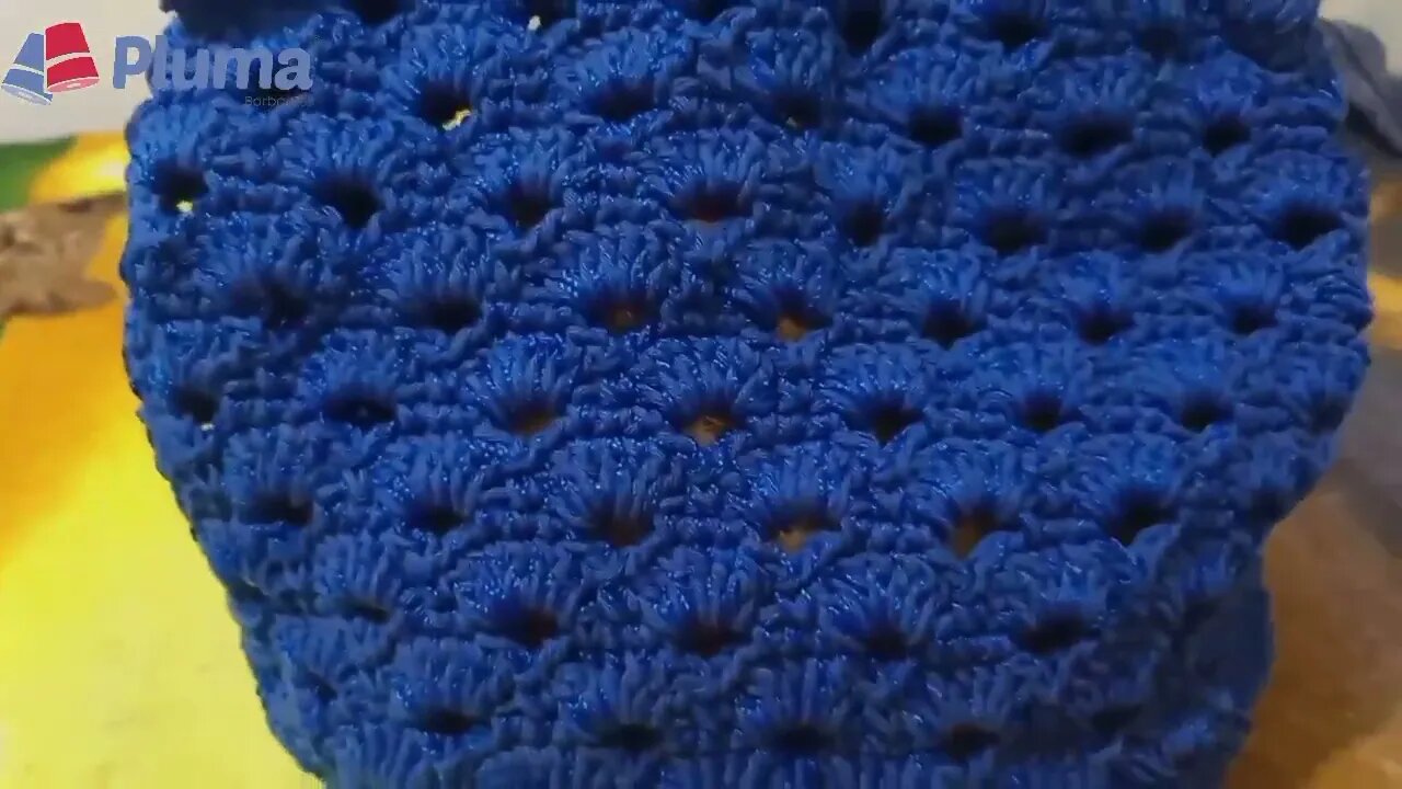 ♥️BOLSA BLUE EM CROCHÊ ♥️#plumabarbantes #Lovepluma♥️