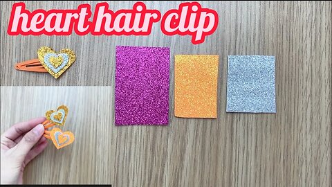 How to make an Origami￼ heart hair clip decorate/EP40