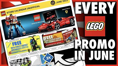 NEW LEGO June 2022 PROMO LEAK! Promotional Calendar Technic Ferrari, Ideas, Optimus Prime & MORE