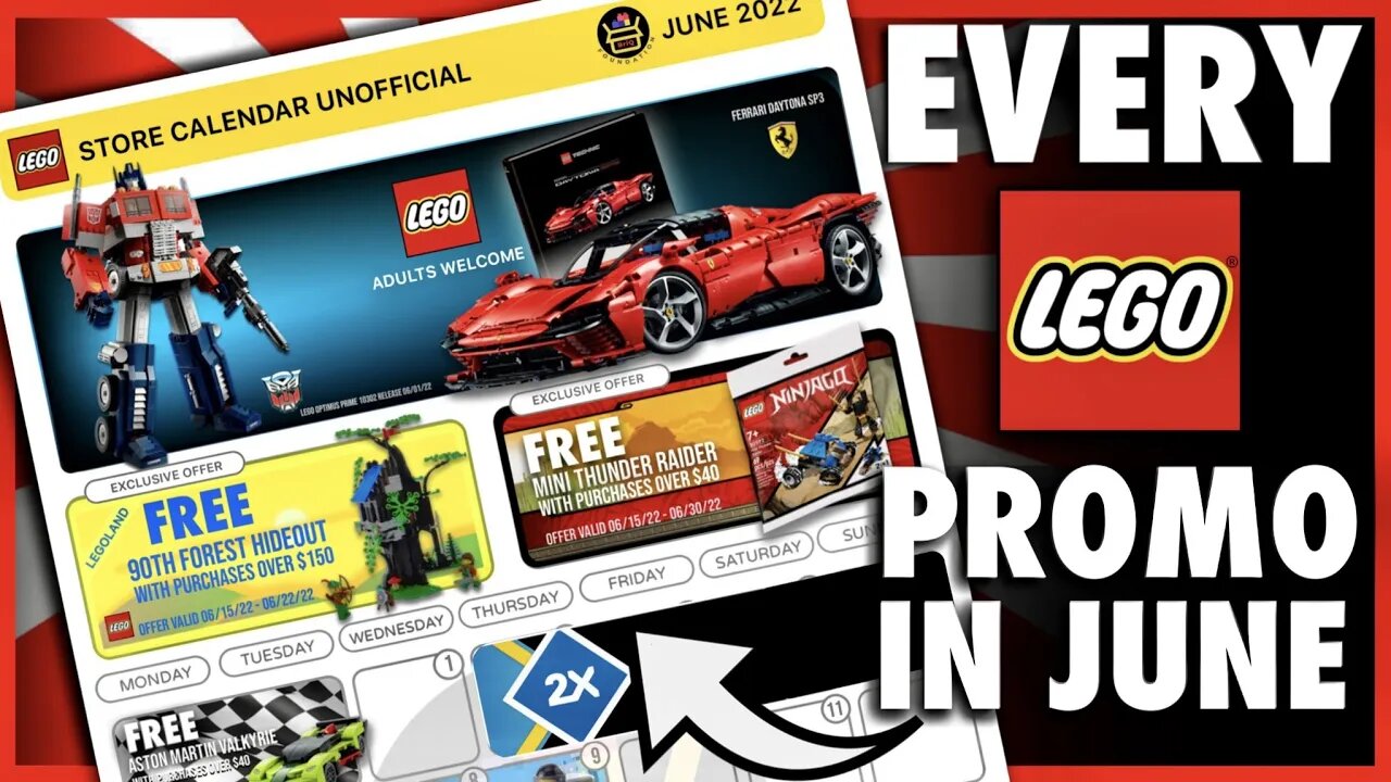 NEW LEGO June 2022 PROMO LEAK! Promotional Calendar Technic Ferrari, Ideas, Optimus Prime & MORE