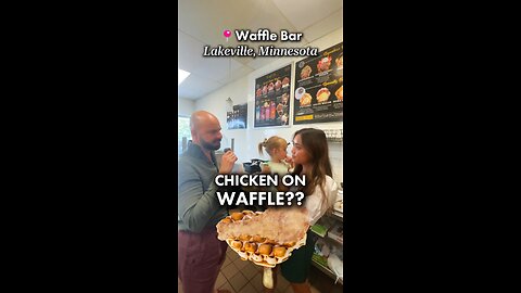 What’s your take on chicken and waffles? 🍗🧇 #minnesota #waffle #food #foodie #tea