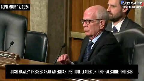Josh Hawley Presses Arab American Institute Leader on Pro-Palestine Protests
