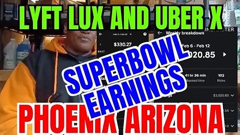 💰 2023 SuperBowl 💰 Waste Management Open 🚘 Rideshare Earnings The Hard Way! Focus & Go Get It!
