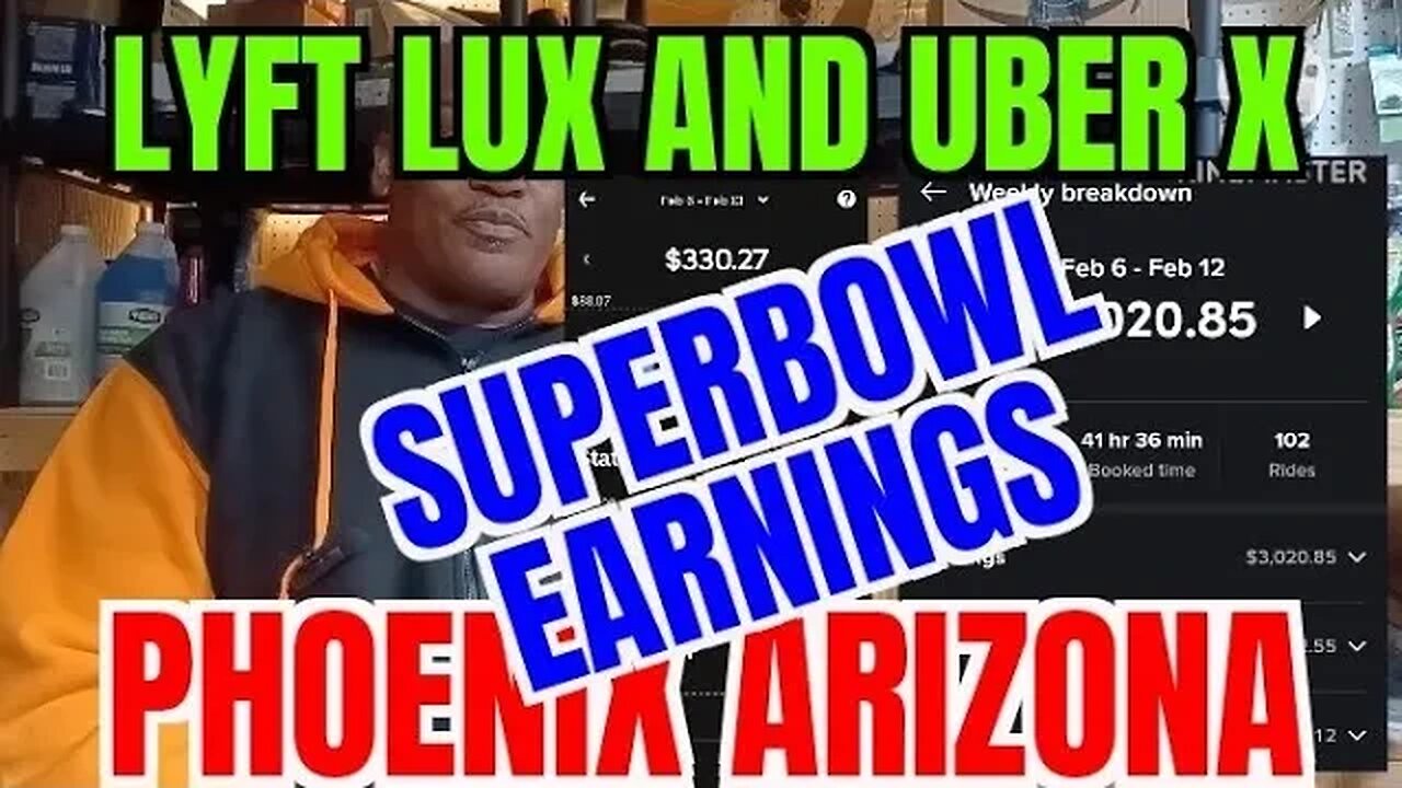 💰 2023 SuperBowl 💰 Waste Management Open 🚘 Rideshare Earnings The Hard Way! Focus & Go Get It!