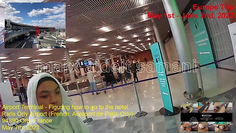 May 7th, 2023 21a Orly Airport: Figuring how to get to the hotel from the airport