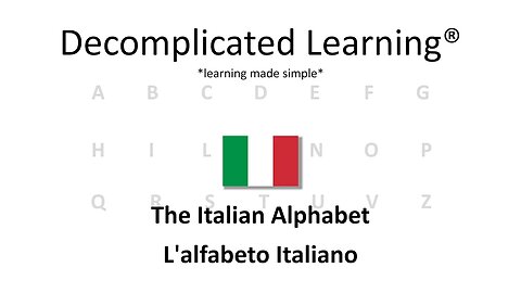 The Italian Alphabet