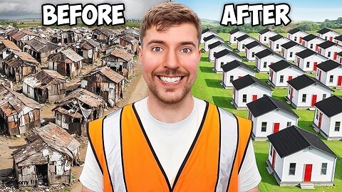 I Built 100 Houses And Gave Them Away! mr beast