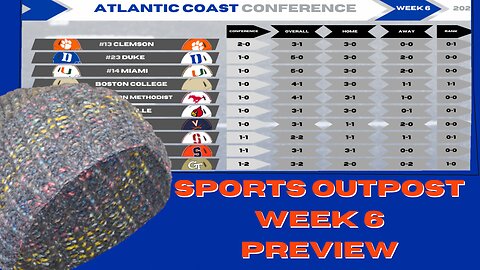FSU v Clemson, ACC Week 6 Preview & Standings-Roady Style