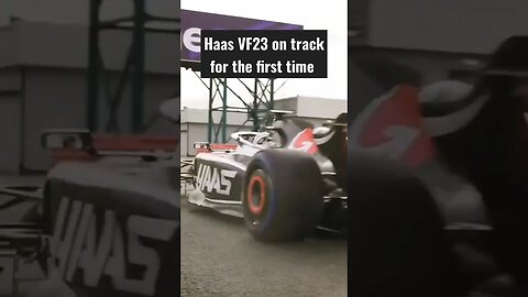 Haas VF23 on track for the first time #shorts
