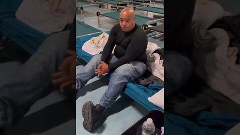Eric Adams spent the night at the Brooklyn Cruise Terminal, the Asylum seekers shelter...
