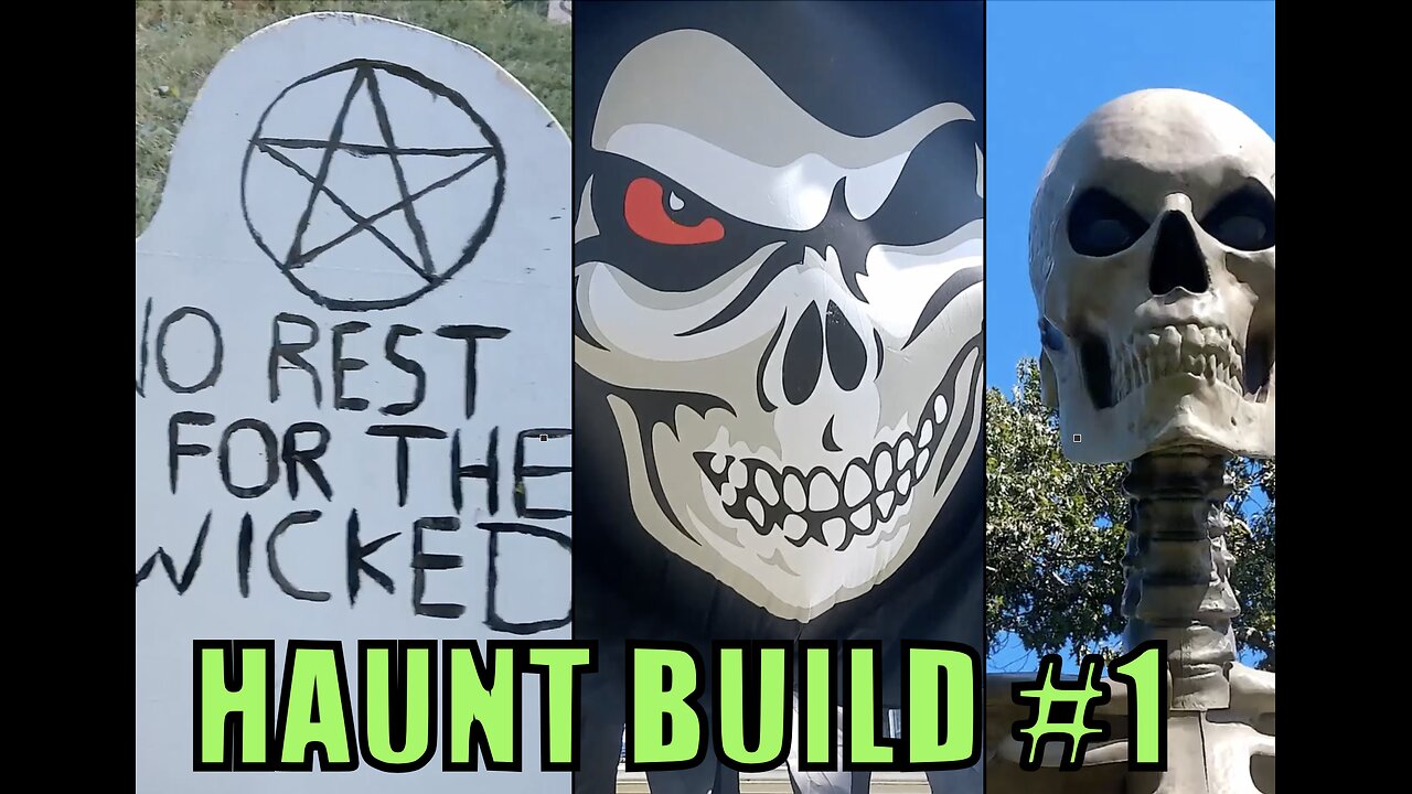 🎃2024 Haunt build #1 - graveyard and lighting!👻