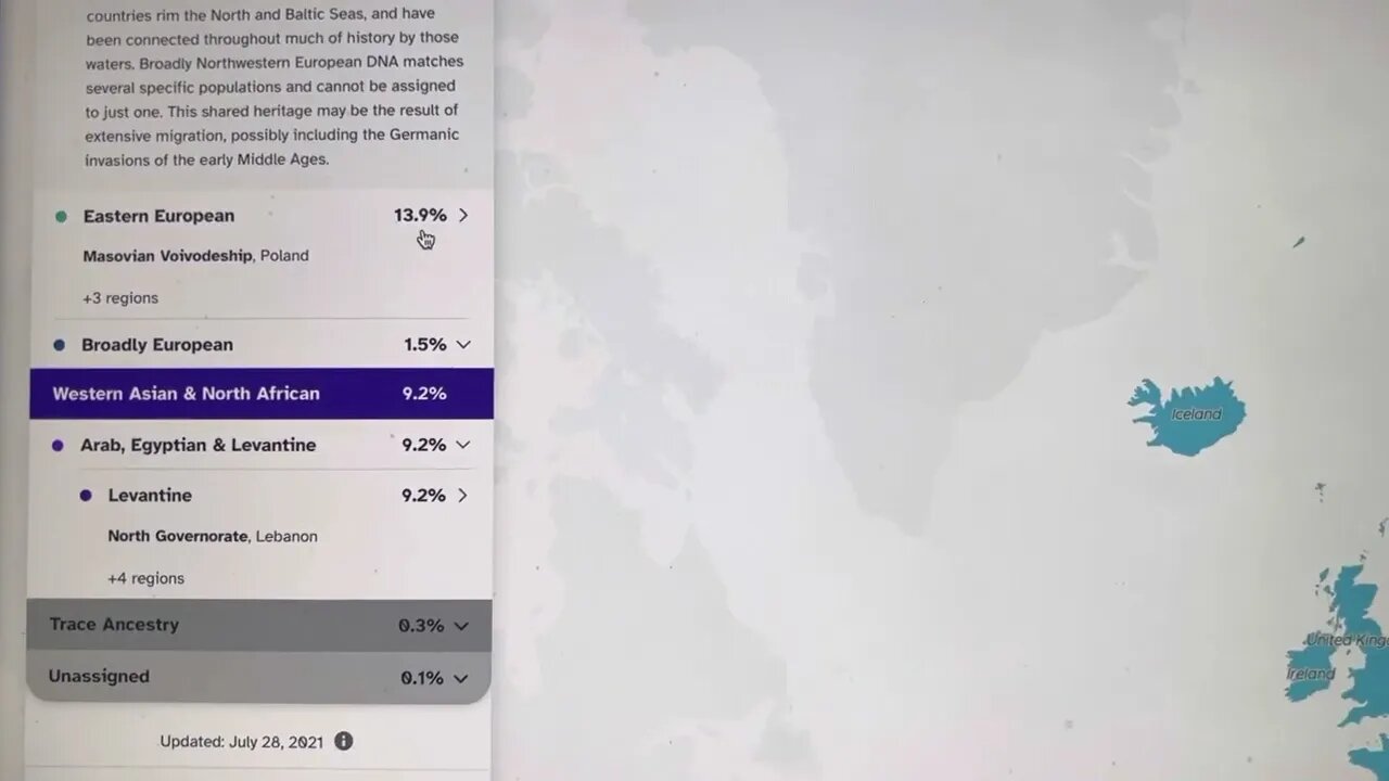 Here is my 23andMe genetic breakdown