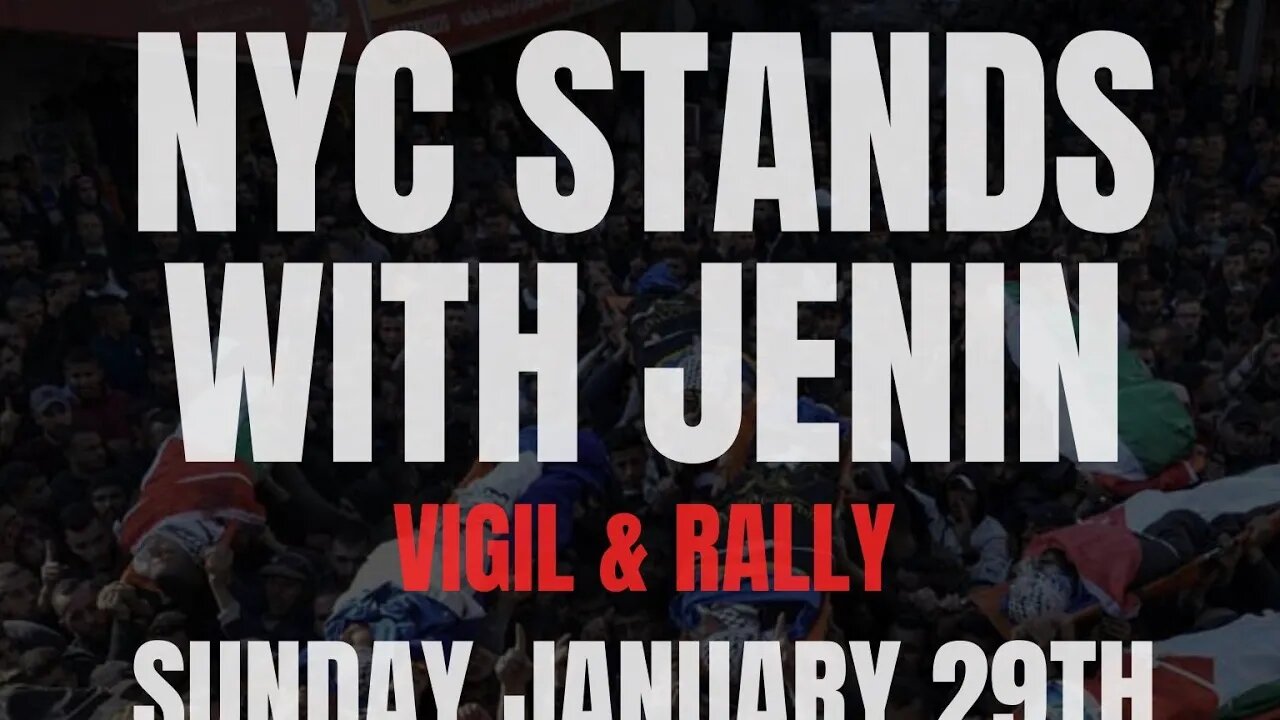 NYC Stands with Jenin Rally 1/29/23
