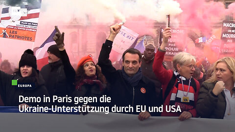 Demo in Paris gegen die Ukraine-Unterstützung durch EU und USA