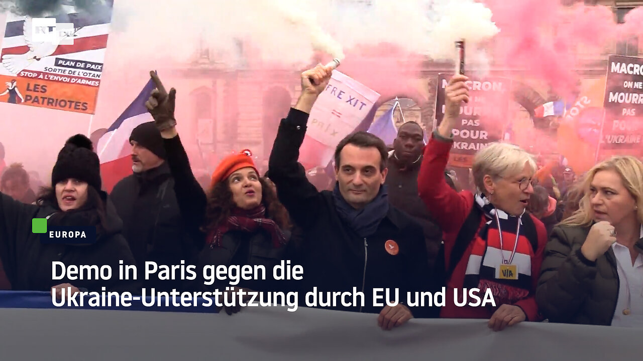 Demo in Paris gegen die Ukraine-Unterstützung durch EU und USA