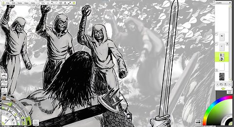 Roughing out a new comic page 003