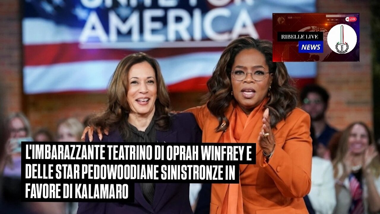 L'IMBARAZZANTE TEATRINO DI OPRAH WINFREY E DELLE STAR PEDOWOODIANE SINISTRONZE A FAVORE DI KALAMARO