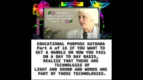 EDUCATIONAL PURPOSE KATHARA Part 4 of 18 IF YOU WANT TO GET A HANDLE ON HOW YOU FEEL ON A DAY TO DAY