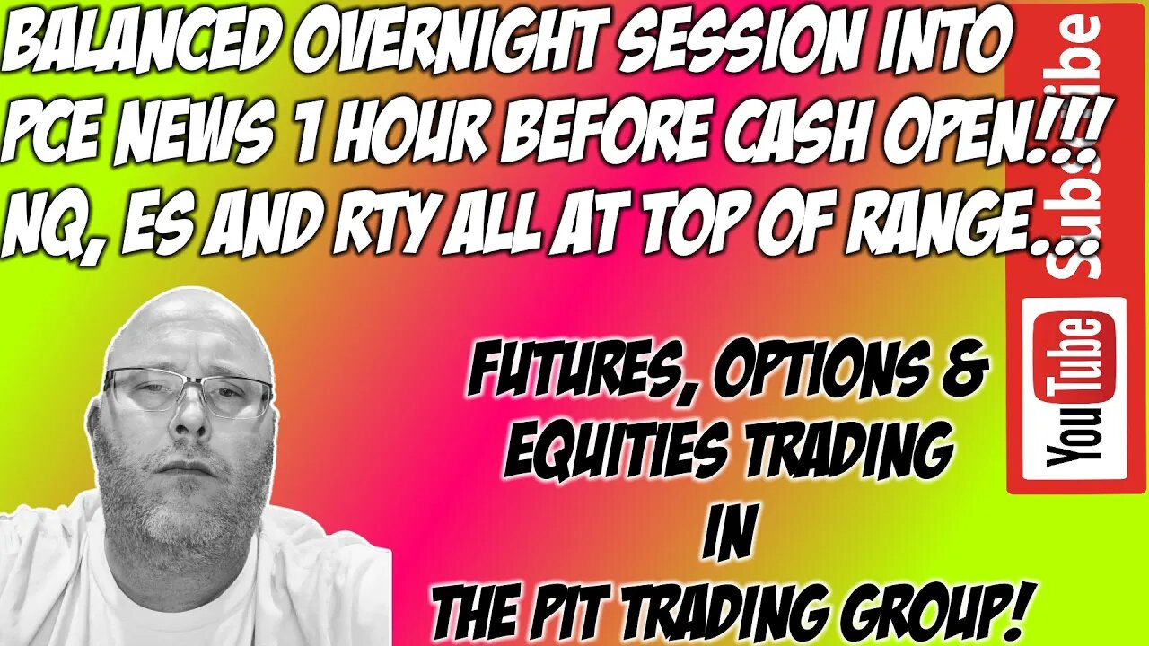 ES E-mini S&P500 & NQ NASDAQ 100 - RTH Futures Live Stream - The Pit Futures Trading