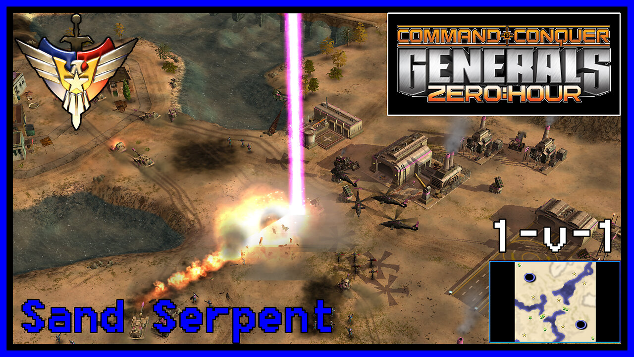 C&C Generals Zero Hour | Super Weapon General | 1v1 | Sand Serpent