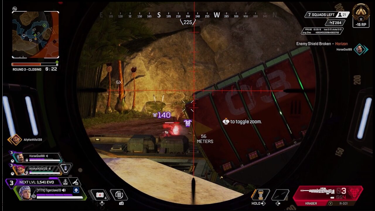Man I suck with the KRABER. Can not get one downed enemy