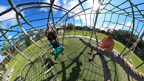 Blasian Babies Brother And DaDa Enjoy Egan's Creek Park At Fernandina Beach, FL And MaMa Joins Them!