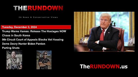 #827 - Trump to Hamas: Release The Hostages Before I'm Sworn in or there will be "Hell to Pay"