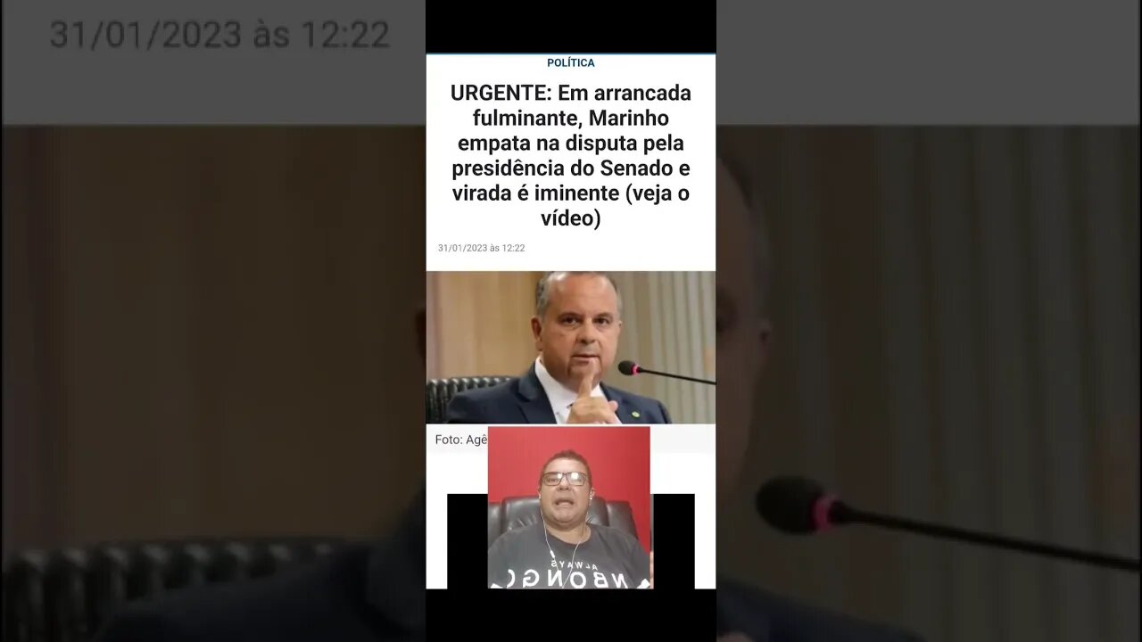 Você acredita que a vitória é certa para o novo presidente do senado?