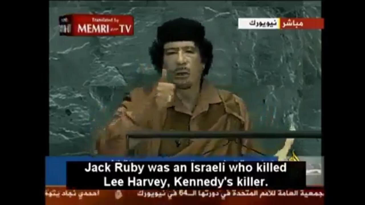 Gaddafi, 6 Months Before Being Murdered, Spoke About JFK's Assassiantion at the UN