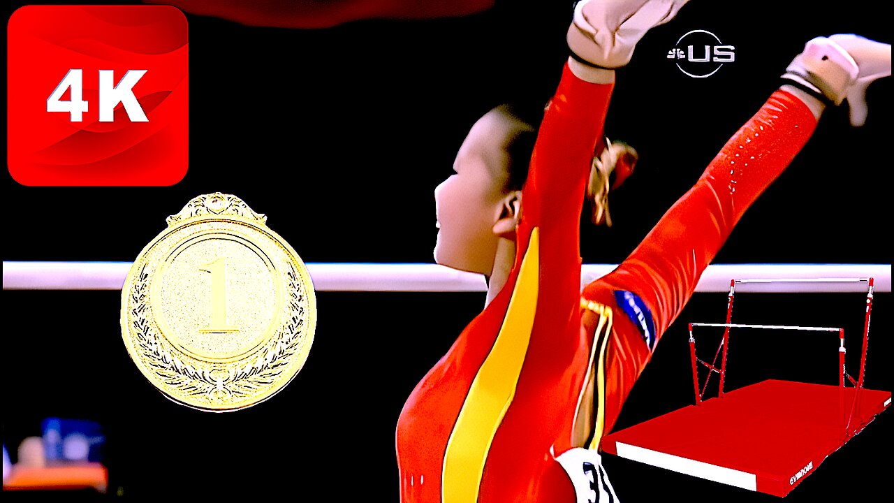 HE KEXIN🇨🇳🥇Uneven Bars Event Final 2009 London World Championships *16.000* (US.4K)