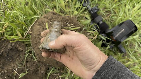 I Found A Bottle Metal Detecting