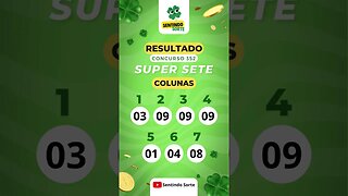 🍀 Resultado SUPER SETE 352 | Sentindo Sorte #shorts