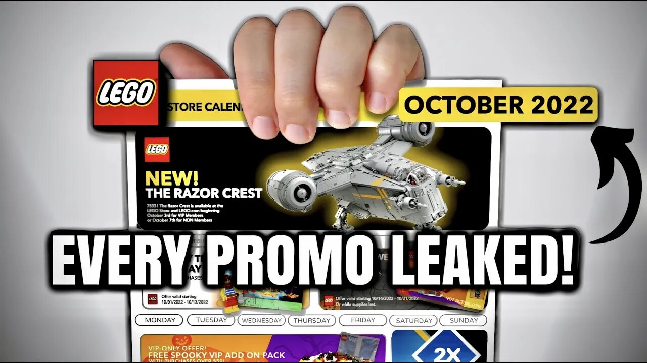 NEW LEGO October 2022 PROMOS LEAK! Promotional Calendar, Double VIP, Razor Crest, Icons and MORE
