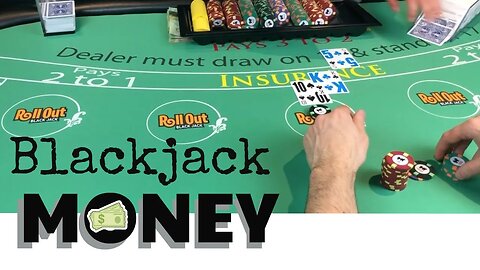 Blackjack DOLLAR BILLS - Blackjack Win - Never Split 10's
